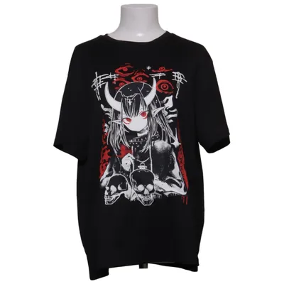 T-shirt (Noir, Blanc, Rouge) de Romwe Polyester