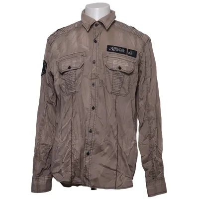 Shirt (Beige) from Affliction Cotton, Elastane