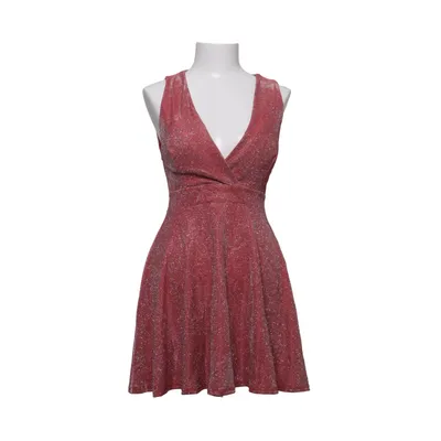 Cocktailkjole (Pink) fra Mobi Fashion Elastan, Metallfiber, Polyester