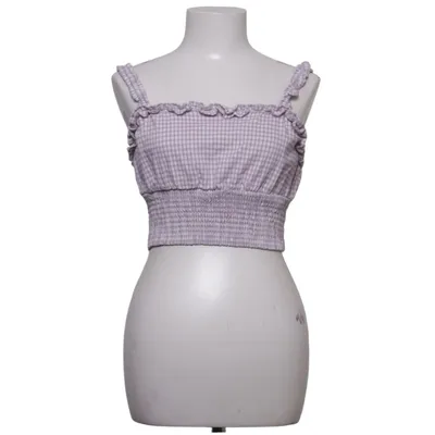 Crop top (Lilla, Hvid) fra Review Elastan, Polyester, Viscose