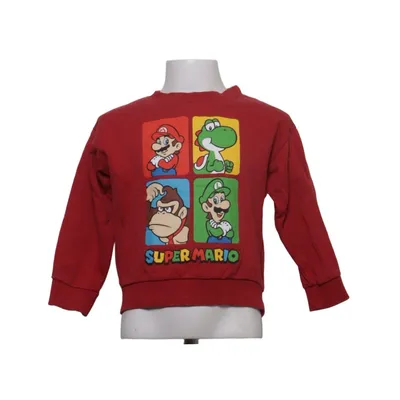 Sweatshirt (Rød, Flerfarvet) fra Super Mario Bomuld
