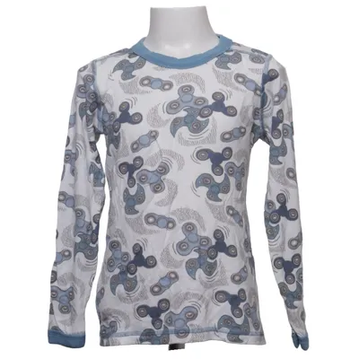 T-shirt à manches longues (Bleu, Blanc, Gris) de Joho Viscose