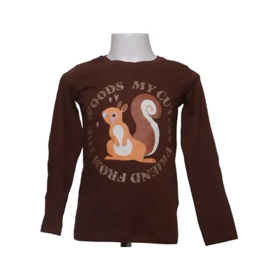 Long sleeve T-shirt (Brown, Orange) from Dopo Dopo Girls Cotton