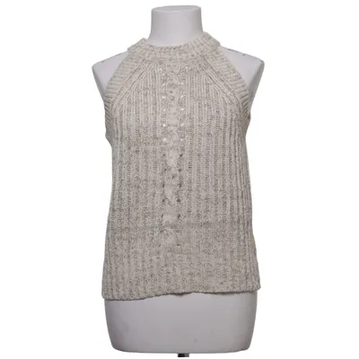 Halter neck top (Beige) from Object Acrylic, Cotton, Elastane, Linen, Polyamide