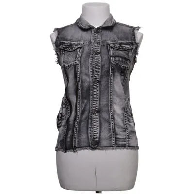 Denim vest (Gray) from Mini Mini Cotton, Polyester