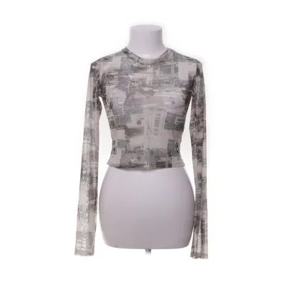 Crop top (Beige, Flerfarvet) fra Made in The UK Elastan, Polyester