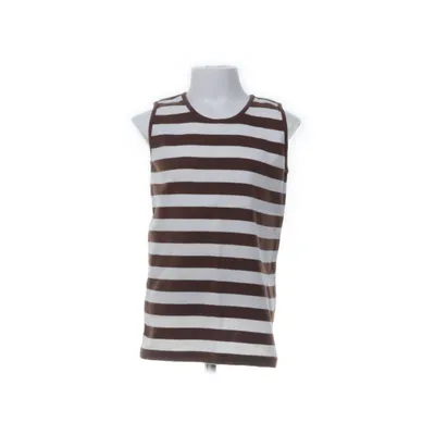 Tank Top (White, Brown) from Katvig Cotton