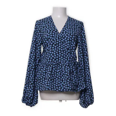 Slå-om bluse (Blå, Sort, Flerfarvet) fra Carin Wester Polyester
