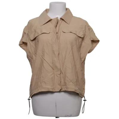 Kortærmet skjorte (Beige) fra Luxzuz Polyester, Viscose