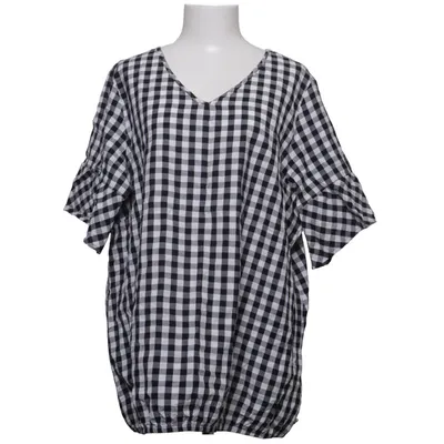 Blus (Svart, Vit) från Zhenzi Bomull