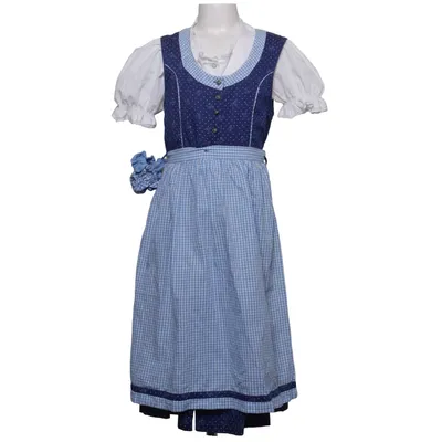 Dirndl (Blå, Vit) från Isar-Trachten Bomull