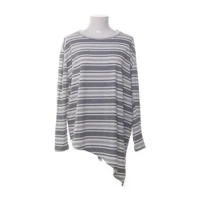 Långärmad t-shirt (Vit, Grå) från DeVal Woman Elastan, Polyester, Viskos