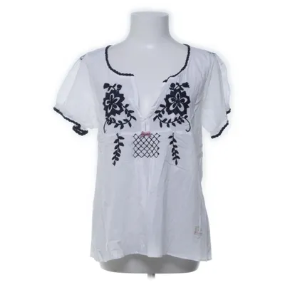 Top (Wit, Blauw) van Odd Molly Katoen