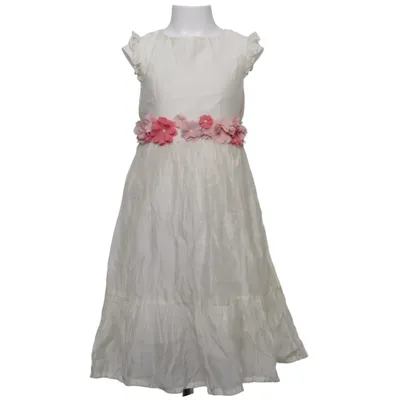 Flower girl dress (White, Pink) from Mini Boden Cotton, Lyocell, Polyamide
