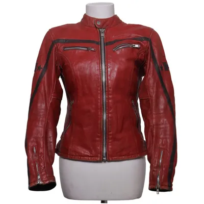 Motorjas (Rood, Zwart) van Malung Sweden Leer, Polyester