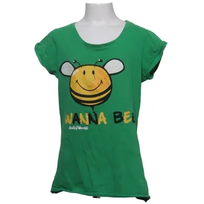 T-shirt (Groen, Geel, Zwart) van Smiley World Katoen