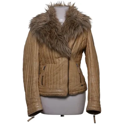 Leather jacket (Beige) from Soccx Leather, Polyester