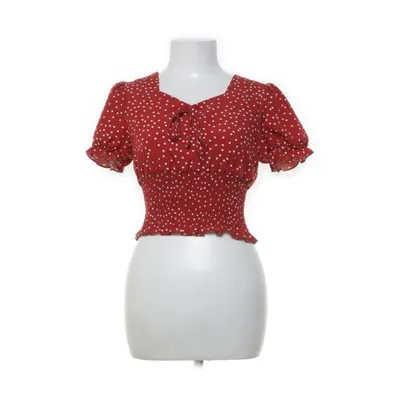 Crop top (Rød, Hvid) fra Romwe