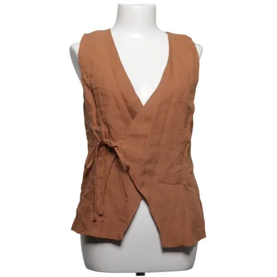 Wrap top (Brown) from VRG GRL Linen, Viscose