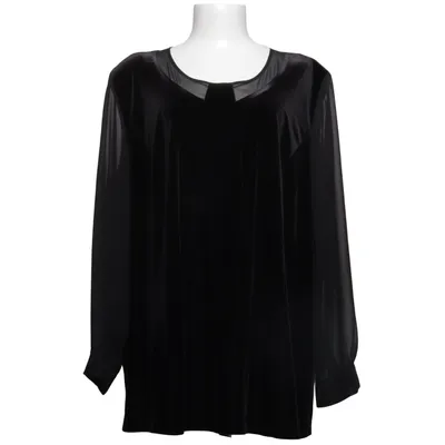 Blouse (Noir) de Chalou Élasthane, Polyester