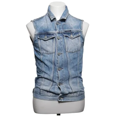 Spijker gilet (Blauw) van Pull & Bear Katoen, Polyester