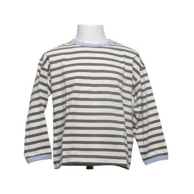 Long sleeve T-shirt (Green, White, Blue) from Zara Cotton, Elastane