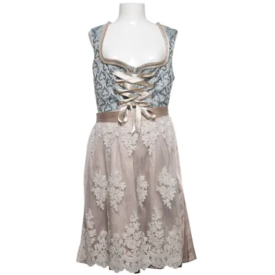 Dirndl (Beige, Bleu) de Alpenmärchen Coton, Polyester
