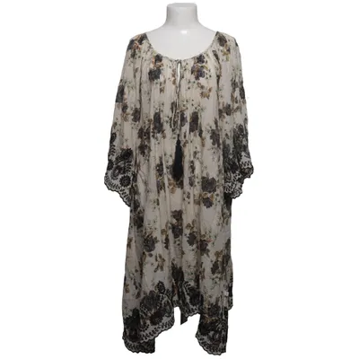 Dress (Beige, Black) from Agencies Turquoise Cotton