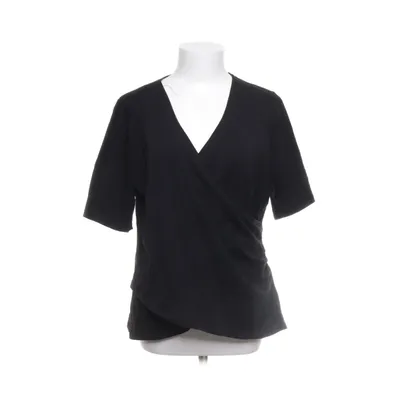 Wrap top (Black) from Three Sixty Five Cotton, Elastane