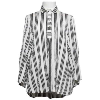 Hemd (Weiß, Schwarz) von H&M Studio Polyester, Seide