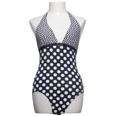 Maillot de bain une pièce (Bleu, Blanc) de Panos Emporio Élasthane, Polyamide
