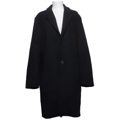 Coat (Blue) from The Kooples Leather, Polyamide, Wool