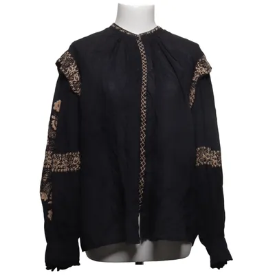Blouse (Black, Beige) from Antik Batik Cotton