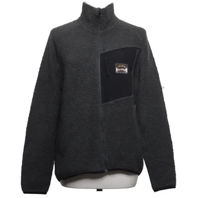 Fleecejacka (Grön, Svart) från Lundhags Merinoull, Ekologisk bomull, Polyamid, Återvunnen polyester