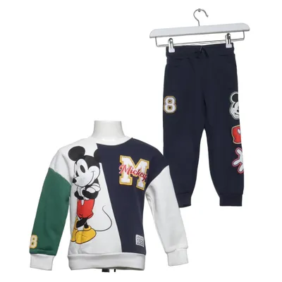 Freizeitanzug (Blau, Weiß, Mehrfarbig) von Disney Mickey Mouse Baumwolle, Polyester