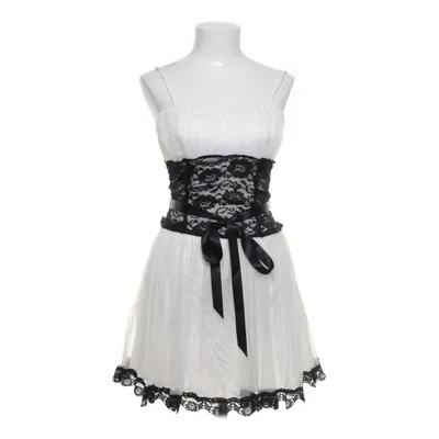Dress (White, Black) from Deb Acetate, Nylon, Polyester