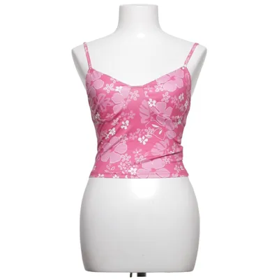 Top (Pink, Hvid) fra Shein Elastan, Polyester