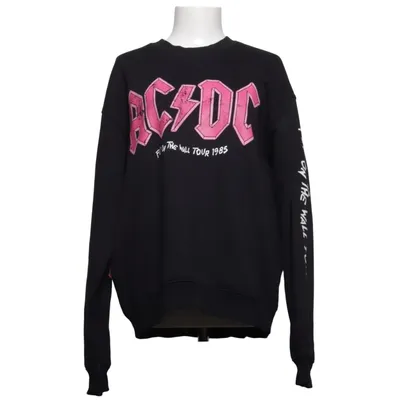 Collegetröja (Svart, Rosa) från ACDC Bomull, Återvunnen polyester