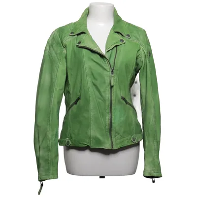 Biker jacket (Green) from Gipsy Cotton, Leather, Polyester