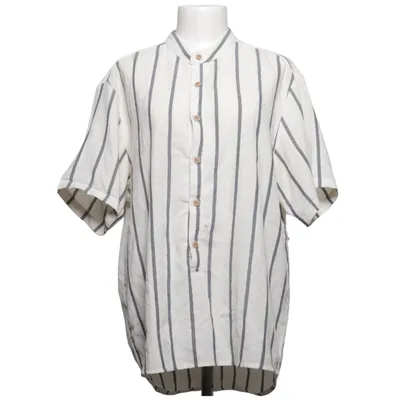 Short sleeve shirt (White, Blue) from ChArmkpR Cotton