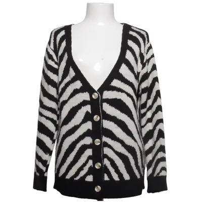 Cardigan (Black, White) from Zauberstern Acrylic, Cotton