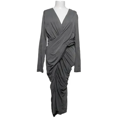 Wikkeljurk (Grijs, Beige) van Barbara Schwarzer Cupro, Elastaan, Polyamide