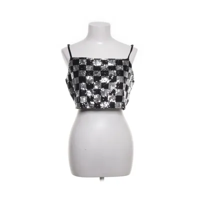 Crop top (Black, Silver) from Noisy May Polyester