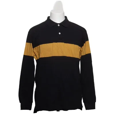 Rugby shirt (Zwart, Geel) van Beams Katoen, Polyester, Polyurethaan