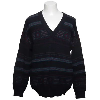 Strickpullover (Schwarz, Blau, Rot) von Gulins Acryl, Wolle