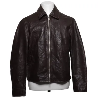 Lederjacke (Braun) von Zara Origins Leder, Polyester