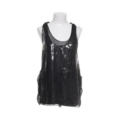 Tank Top (Black, Silver) from Jimmy Choo for H&M Polyester, Silk