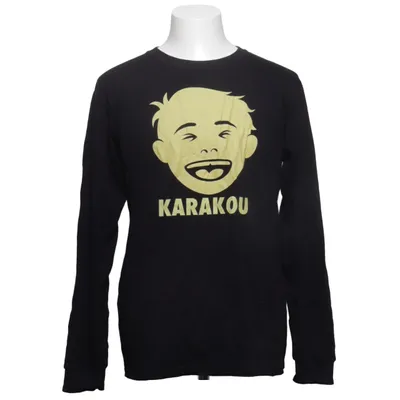 Langærmet t-shirt (Sort, Gul) fra Anvil Bomuld