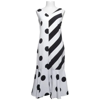 Dress (Black, White) from Jaspal Polyester