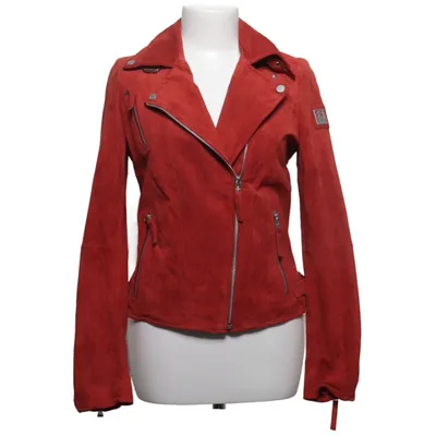 Bikerjack (Rood) van Freaky Nation Katoen, Leer, Polyester